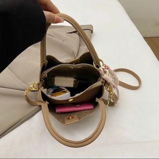 [Tặng móc khóa gấu] Túi xách nữ kẹp nách đeo chéo da gạo PU 2 quai tặng kèm móc treo gấu xinh xắn K758