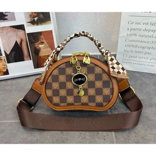 Túi xách nữ kẹp nách đeo chéo tag mèo họa tiết kẻ caro dây đeo chéo bản to K324