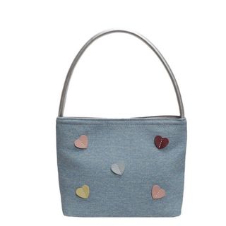 Túi xách nữ, túi đeo chéo da pu gắn họa tiết trái tim K609