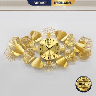 Đồng Hồ Treo Tường Trang Trí Phòng Khách Shouse DL118 kim trôi nghệ thuật kích thước cỡ lớn