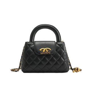 Túi xách nữ kẹp nách đeo chéo trần chỉ da mềm dây da dan xích K334