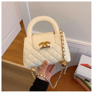 Túi xách nữ kẹp nách đeo chéo trần chỉ da mềm dây da dan xích K334