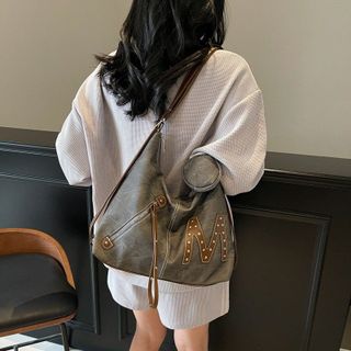 Túi xách nữ kẹp nách đeo chéo kết hợp thành ba lô cá tính phối bò K685