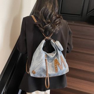 Túi xách nữ kẹp nách đeo chéo kết hợp thành ba lô cá tính phối bò K685