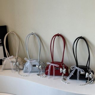 [TẶNG CHARM] Túi xách nữ kẹp nách đeo chéo kẹp nách hai quai dáng thuyền tặng kèm dây nơ xinh xắn K779