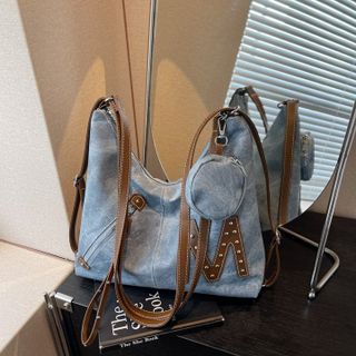 Túi xách nữ, túi đeo chéo kết hợp thành ba lô cá tính phối bò K685