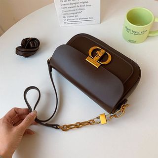 Túi xách nữ kẹp nách đeo chéo dáng bầu khóa T K311