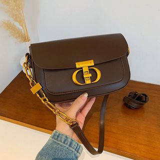 Túi xách nữ kẹp nách đeo chéo dáng bầu khóa T K311