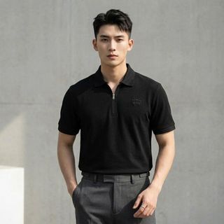 POLO NAM KHÓA KÉO. Chất vải Double Face cao cấp – mềm mịn, thoáng mát, giữ form cực tốt.