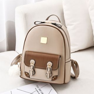 Ba lô đi học, balo đi chơi siêu lớn da 2ly có ngăn ngoài (không kèm quả bông) K234