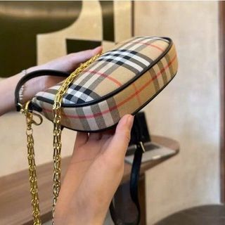 Túi xách nữ kẹp nách đeo chéo họa tiết kẻ bbr 2 dây đeo đựng vừa điện thoại K590