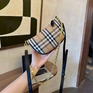 Túi xách nữ kẹp nách đeo chéo họa tiết kẻ bbr 2 dây đeo đựng vừa điện thoại K590