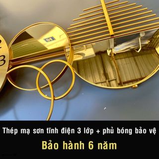 Đồng hồ treo tường Shouse A208 trang trí nghệ thuật kim trôi không gây tiếng động sang trọng hiện đại