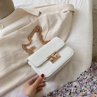 Túi xách nữ kẹp nách đeo chéo khoá miu da rắn mini K01