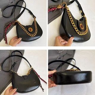 Túi xách nữ kẹp nách đeo chéo dáng thuyền da nhăn bóng tặng kèm champ dây K643