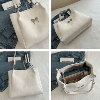 Túi xách nữ kẹp nách đeo chéo công sở da nhung mềm mịn gắn mác bươm bạc K589