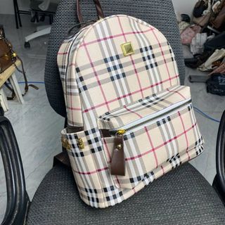 Balo đi học, balo đi chơi kẻ caro quai bản to K674