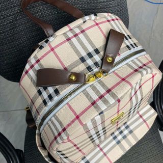 Balo đi học, balo đi chơi kẻ caro quai bản to K674