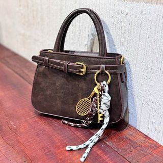 Túi xách nữ, đeo chéo đeo vai hai quai da dày form cứng cáp tặng kèm charm vợt dễ thương K740