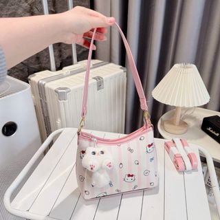 [TẶNG MÓC TREO] Túi xách nữ kẹp nách đeo chéo da PU họa tiết xinh xắn tặng kèm sao bông K774