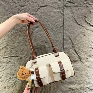 Túi xách nữ, túi đeo chéo hai quai xách tặng kèm móc treo gấu K672