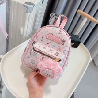 [TẶNG MÓC KHÓA] Balo đi chơi, balo mini nữ nhỏ in hoạt hình tặng kèm gấu treo K773