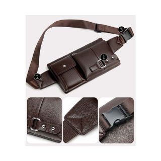 TÚI BAO TỬ , ĐEO CHÉO DA NAM CAO CẤP NẮP GẬP SANG TRỌNG TRIANGLE - WINNIE HOUSE