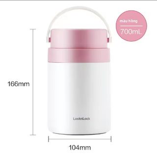 Hộp cơm giữ nhiệt LocknLock 700ml - 2 ngăn kèm muỗng inox