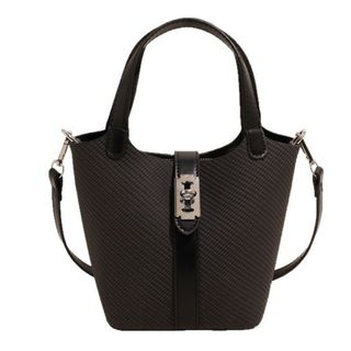 [Tặng kèm móc khóa] Túi xách nữ, đeo chéo đeo vai bộ 2 túi dáng làn khóa xoay và túi ví chữ nhật K736