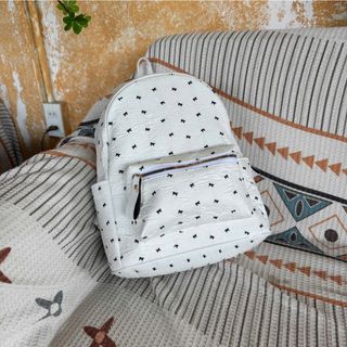 Balo đi chơi, balo đi học da PU quai to nhăn họa tiết nơ tiểu thư xinh xắn K768