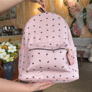 Balo đi chơi, balo đi học da PU quai to nhăn họa tiết nơ tiểu thư xinh xắn K768