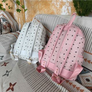 Balo đi chơi, balo đi học da PU quai to nhăn họa tiết nơ tiểu thư xinh xắn K768