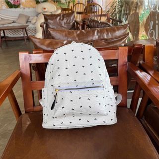 Balo đi chơi, balo đi học da PU quai to nhăn họa tiết nơ tiểu thư xinh xắn K768