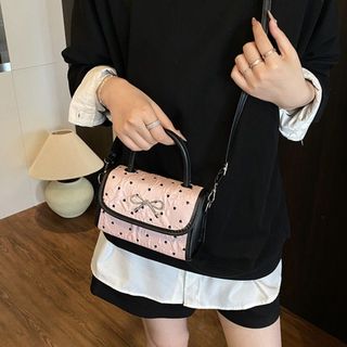 [Tặng kèm móc khóa nơ] Túi xách nữ, đeo chéo đeo vai da sần kèm khóa nơ tiểu thư siêu xinh K735