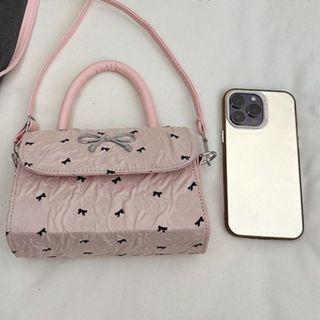 [Tặng kèm móc khóa nơ] Túi xách nữ, đeo chéo đeo vai da sần kèm khóa nơ tiểu thư siêu xinh K735