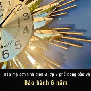 Đồng hồ treo tường trang trí kim trôi Shouse A202 nghệ thuật phòng khách sang trọng quà tặng tân gia nhà mới