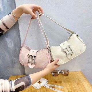 Túi xách nữ kẹp nách đeo chéo kẹp nách chữ M da nhung mềm mại K664