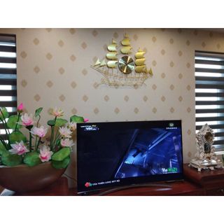 Đồng Hồ Treo Tường Đẹp Thuyền Buồm Vàng Shouse B68 kim trôi quà tặng tân gia nhà mới