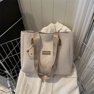 Túi xách nữ kẹp nách đeo chéo công sở họa tiết in chìm gấu đáng yêu K449