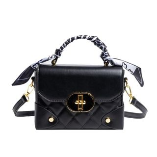 Túi xách nữ kẹp nách đeo chéo dáng hộp trần chỉ khóa T cao cấp K341