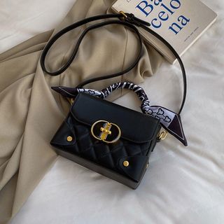 Túi xách nữ kẹp nách đeo chéo dáng hộp trần chỉ khóa T cao cấp K341