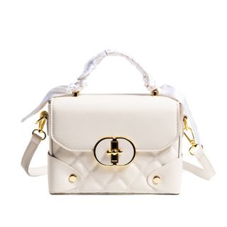 Túi xách nữ kẹp nách đeo chéo dáng hộp trần chỉ khóa T cao cấp K341