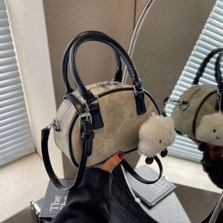 Túi xách nữ kẹp nách đeo chéo dáng bầu 2 quai xách da dệt tặng kèm móc treo K663