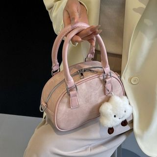 Túi xách nữ kẹp nách đeo chéo dáng bầu 2 quai xách da dệt tặng kèm móc treo K663