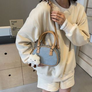 Túi xách nữ kẹp nách đeo chéo dáng bầu 2 quai xách da dệt tặng kèm móc treo K663