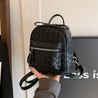 Ba lô đi chơi, balo đi học mini da đan kiểu dáng thời trang K660