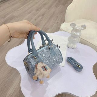 [Tặng móc khóa gấu khóc] Túi xách nữ, đeo chéo đeo vai hai quai họa tiết tặng gấu treo K726