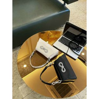 Túi xách nữ kẹp nách đeo chéo da trơn kèm nơ đính đá K451