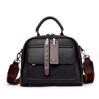 Túi xách nữ, túi đeo chéo da gạo cỡ lớn nhiều ngăn dây đeo bản to K656