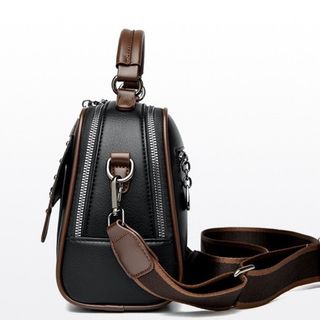 Túi xách nữ, túi đeo chéo da gạo cỡ lớn nhiều ngăn dây đeo bản to K656